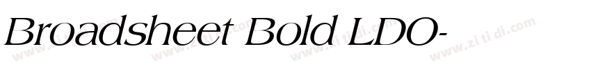 Broadsheet Bold LDO字体转换